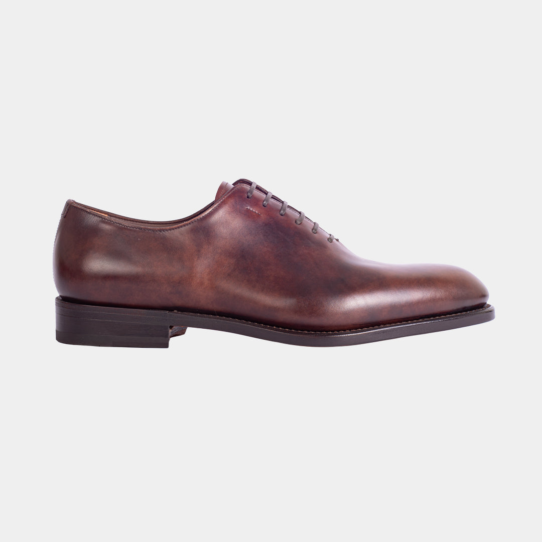 ZAPATO FERRAGAMO MARRON CUERO T-8.5