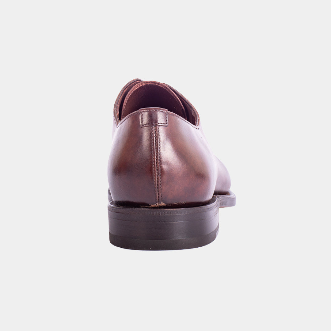 ZAPATO FERRAGAMO MARRON CUERO T-8.5