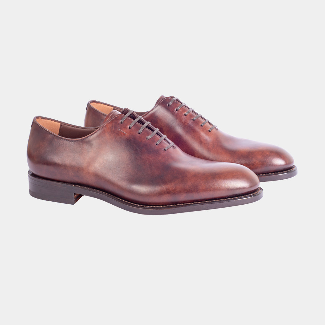 ZAPATO FERRAGAMO MARRON CUERO T-8.5