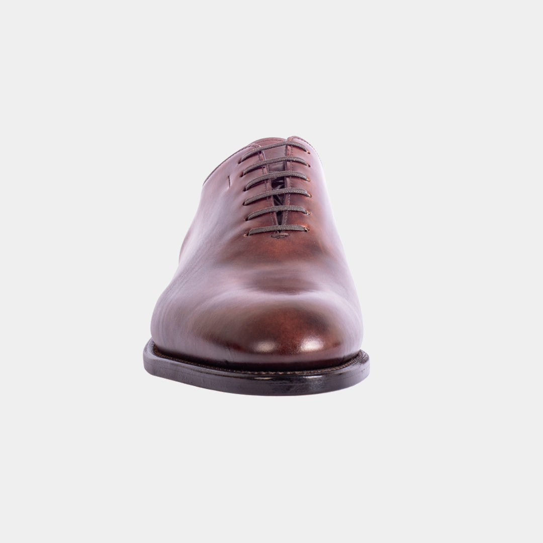 ZAPATO FERRAGAMO MARRON CUERO T-8.5