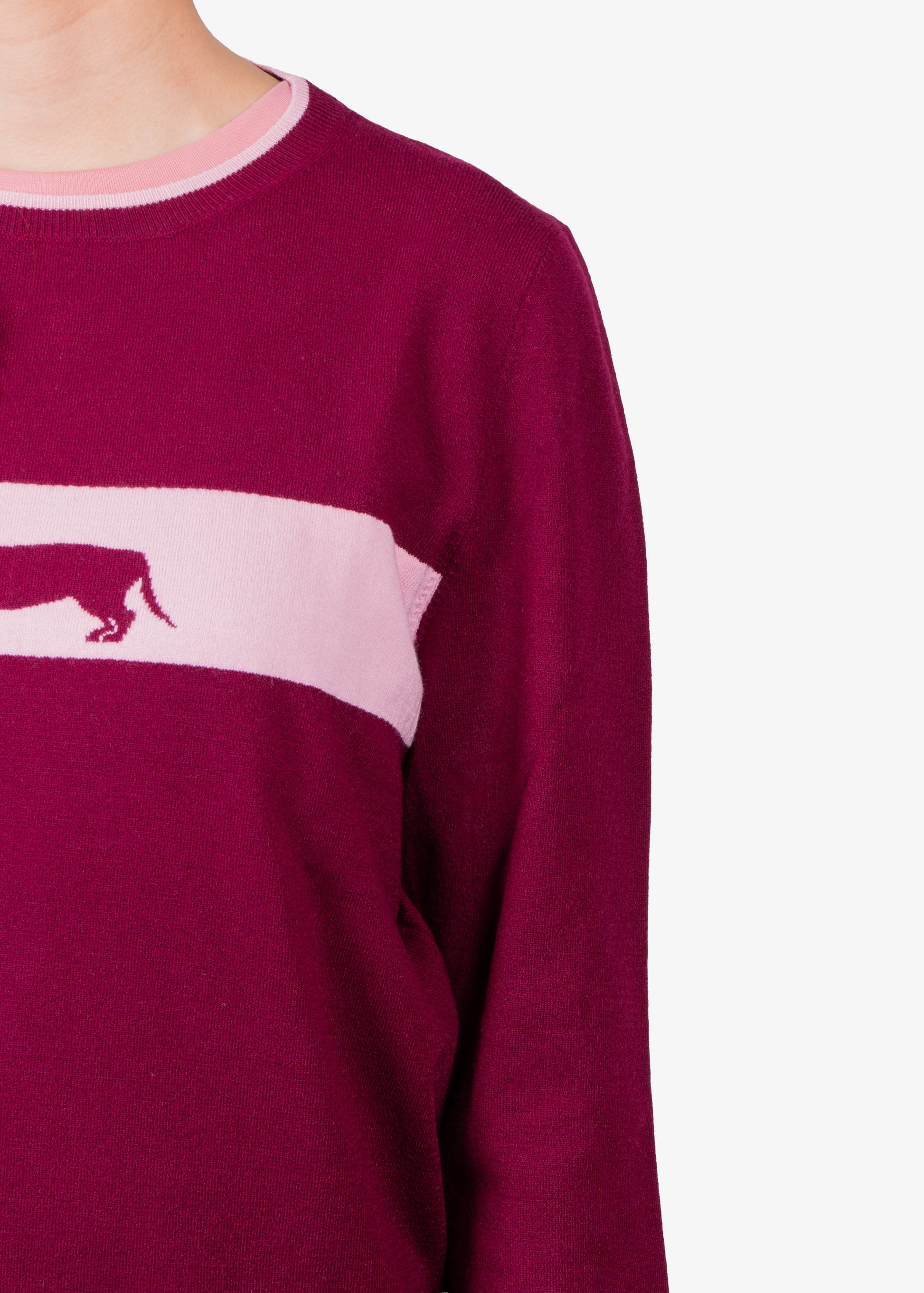 Sweater Dama Vinotinto Acrilica+ Lana + Pl H&B