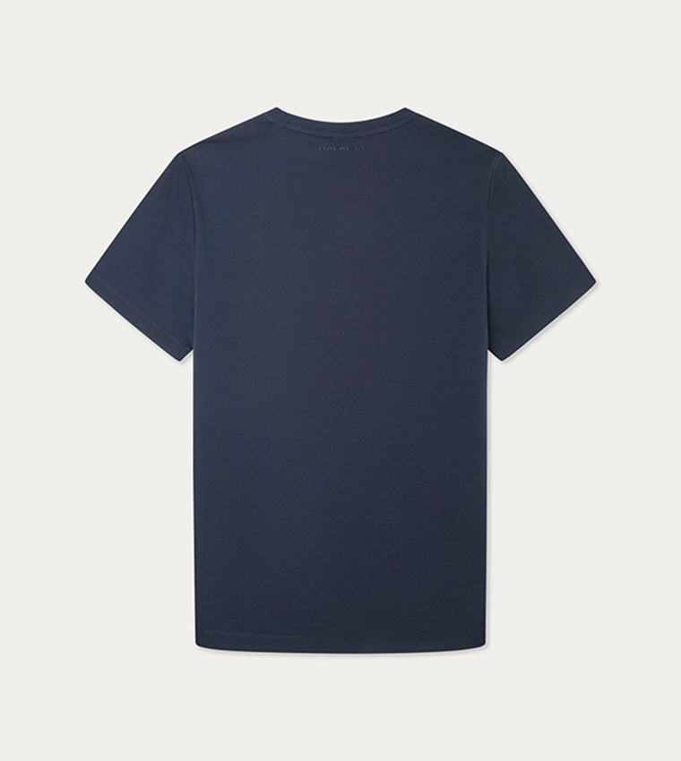 CAMISETA-TSHIRT HACKETT LONDON AZUL ALGODON (HM500802-595)