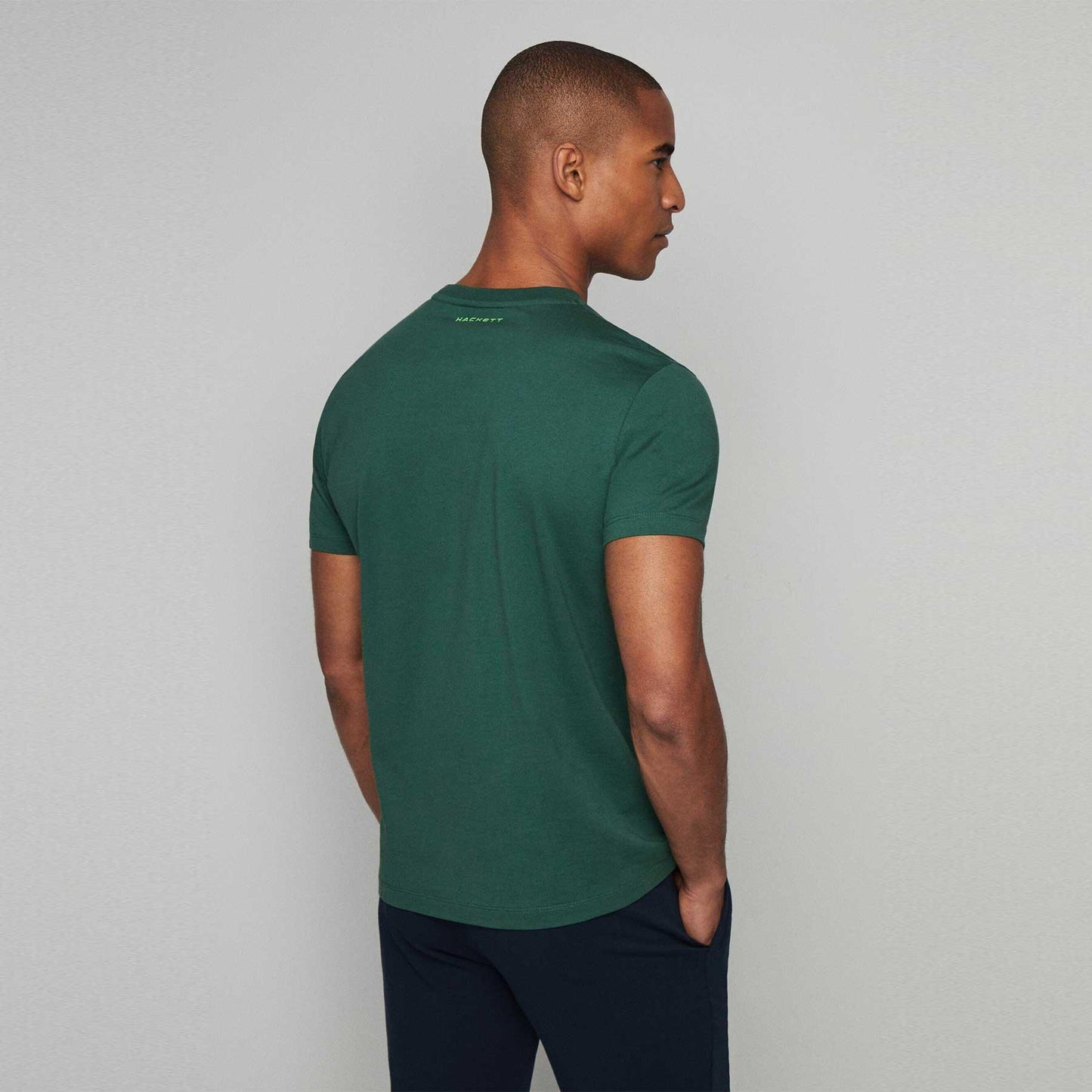 CAMISETA-TSHIRT HACKETT LONDON VERDE ALGODON (HM500804-6AB)