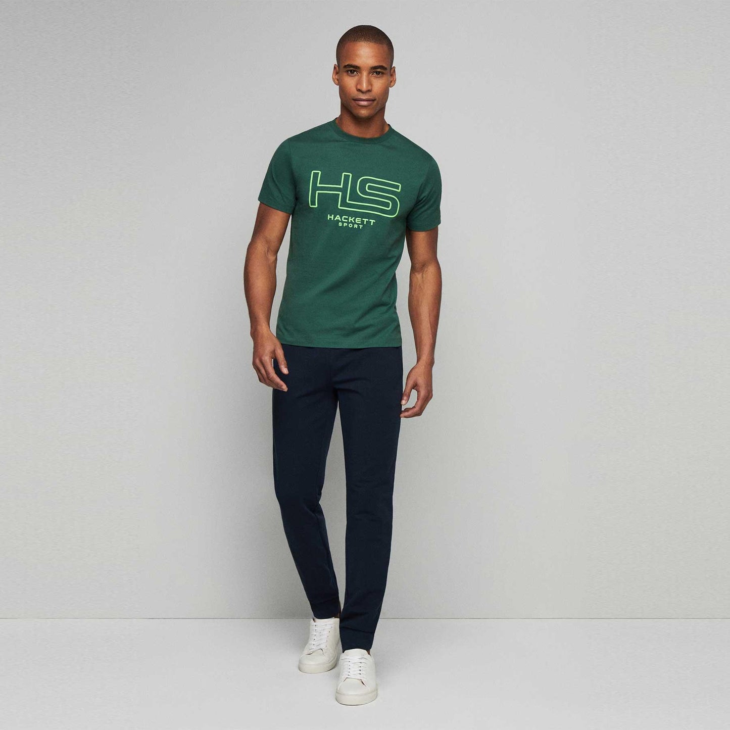 CAMISETA-TSHIRT HACKETT LONDON VERDE ALGODON (HM500804-6AB)