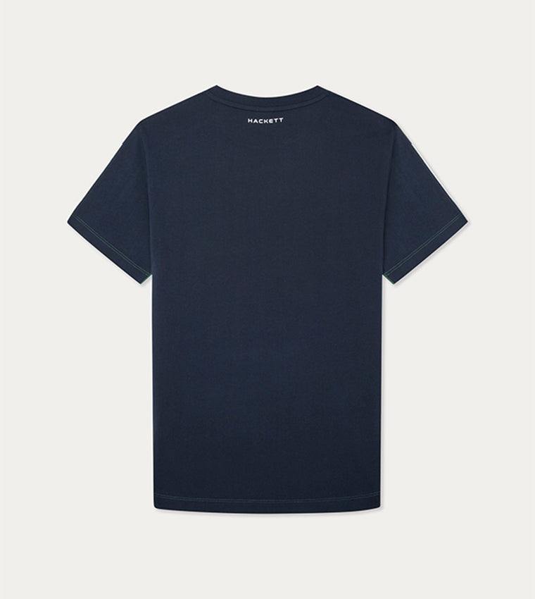 CAMISETA-TSHIRT HACKETT LONDON VERDE GRIS ALGODON (HM500805-6AB)
