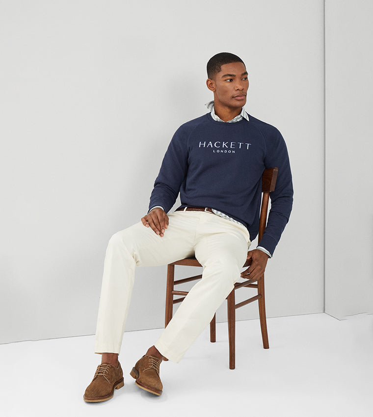SWEAT-SHIRT HACKETT LONDON AZUL ALGODON (HM581232-595)
