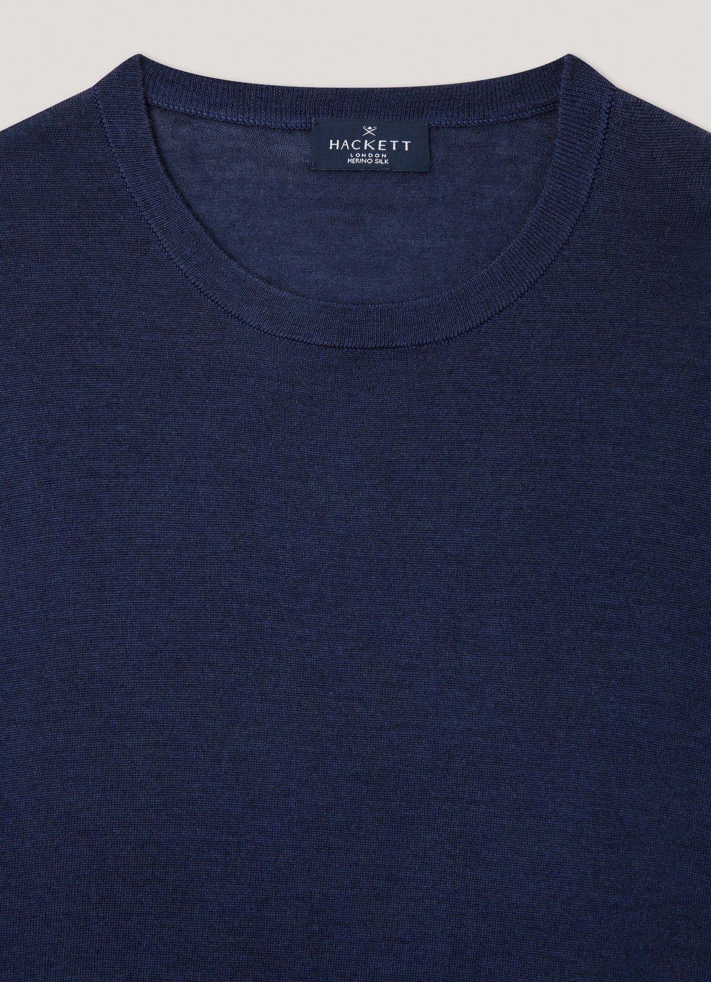 SWETER HACKETT LONDON AZUL LANA MERINO + SEDA (HM702926-595)