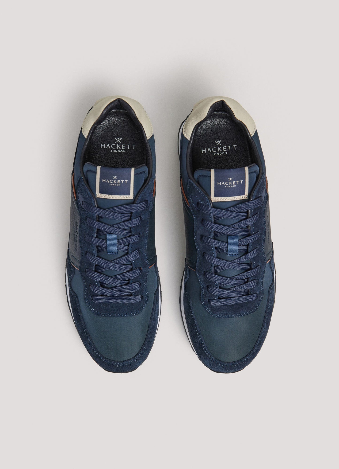 TENIS HACKETT LONDON AZUL CUERO + POLYU+ PL (HMS21402-585)