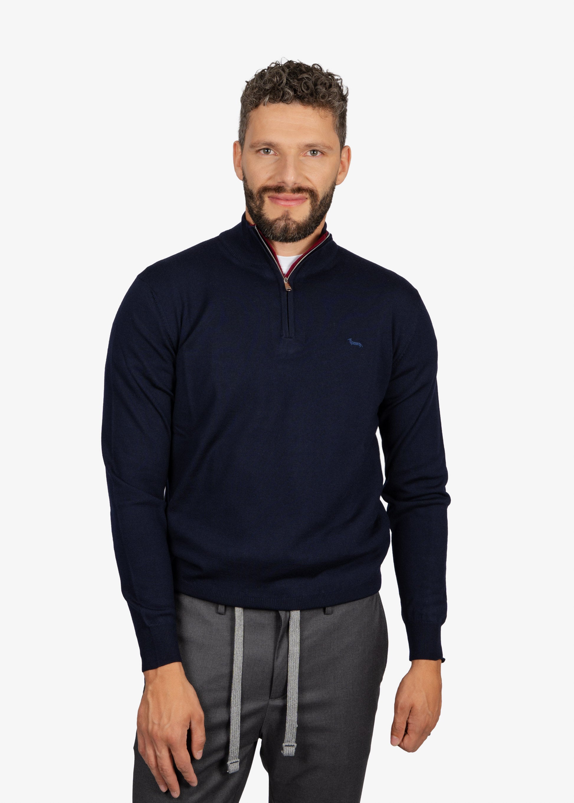 Sweater Halfzip Azul Marino