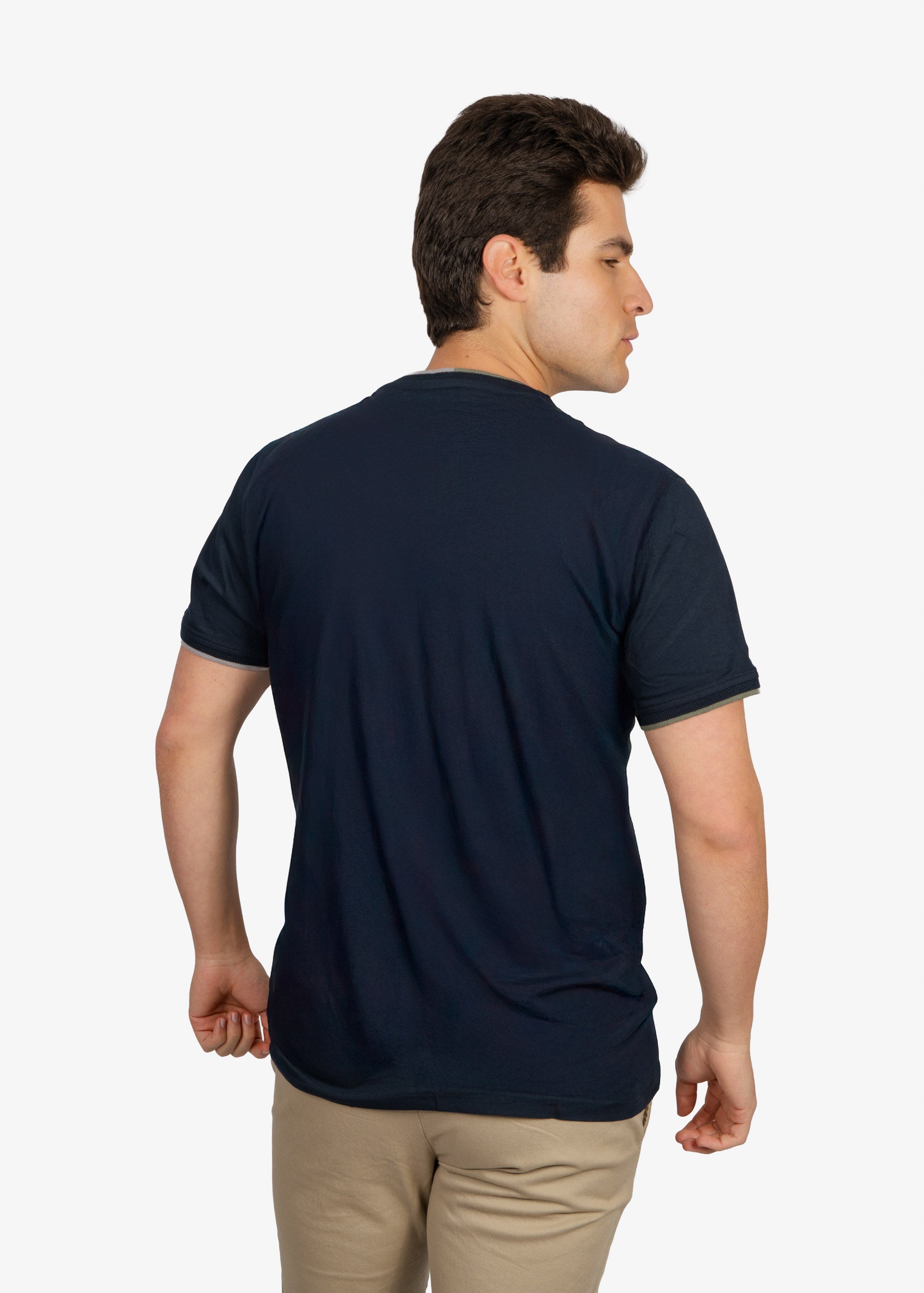 Camiseta Cuello Redondo Azul Marino
