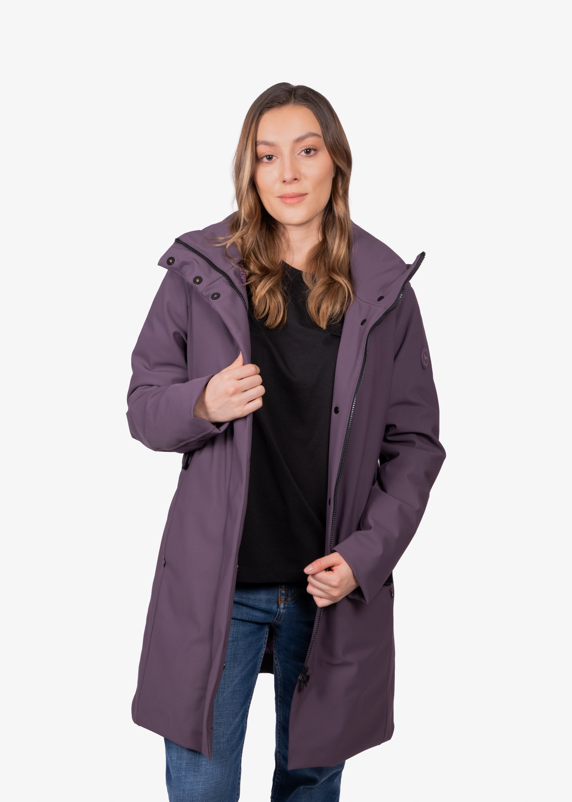 Abrigo Dama Uva Nylon + SP