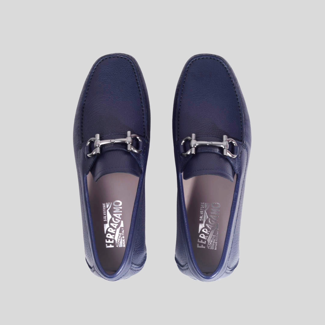 ZAPATO FERRAGAMO AZUL CUERO (754332-PARIGI NEW)