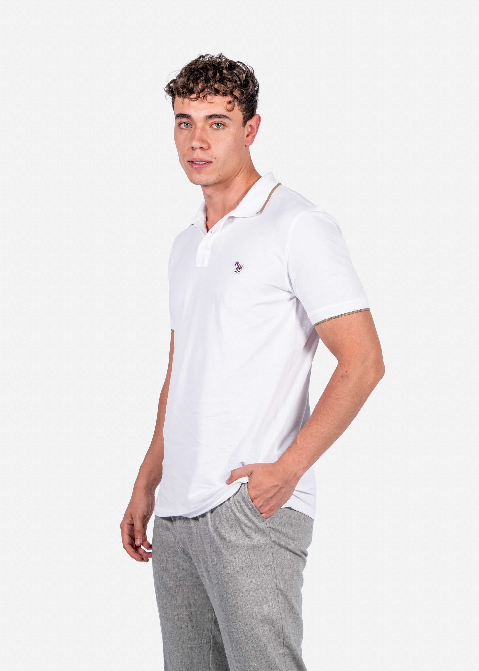 CAMISETA POLO PAUL SMITH BLANCO ALGODON (M2R-151LZ-P51580-01)