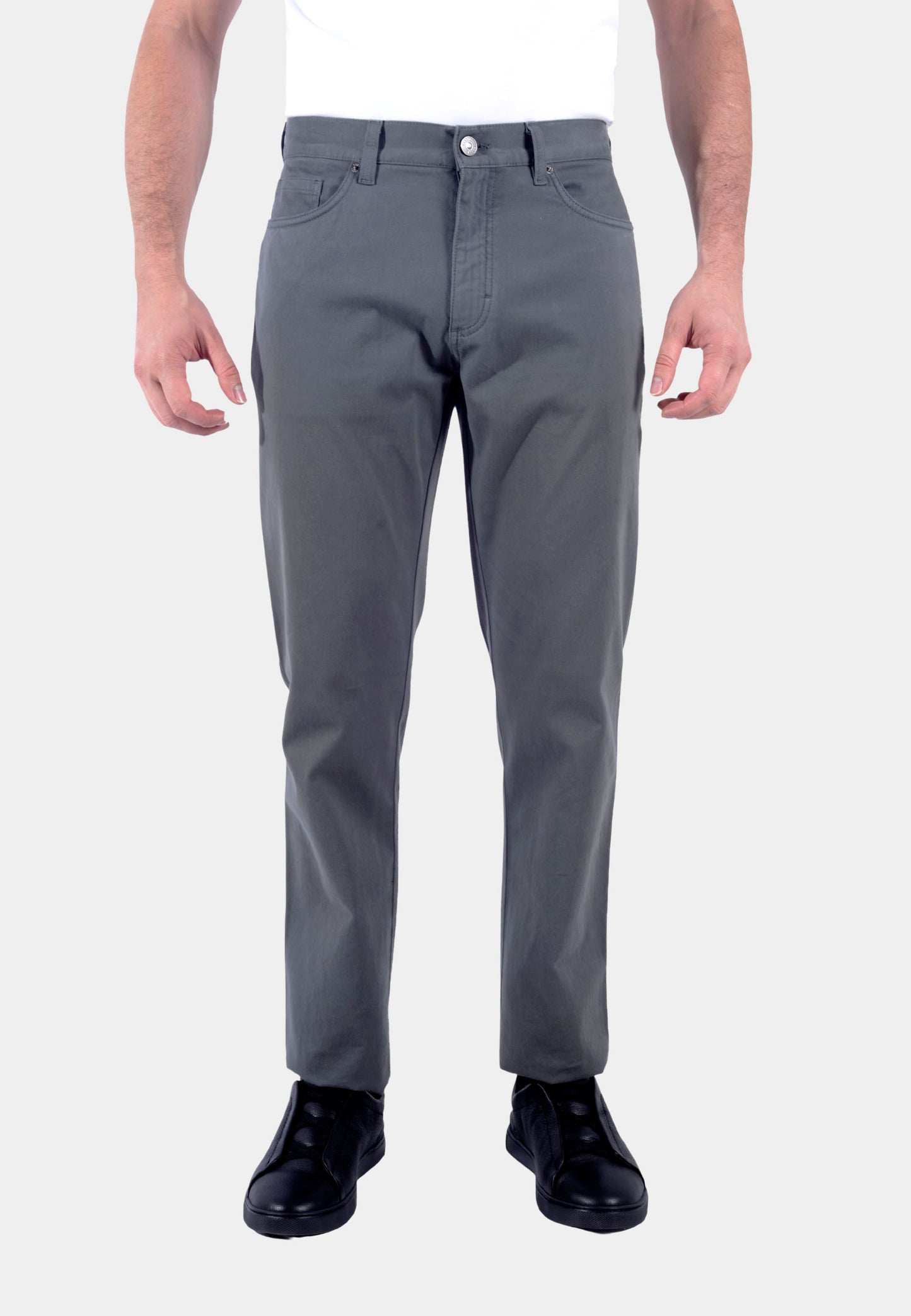 PANTALON E. ZEGNA GRIS ALGODON (UAI03-TRI4-432)