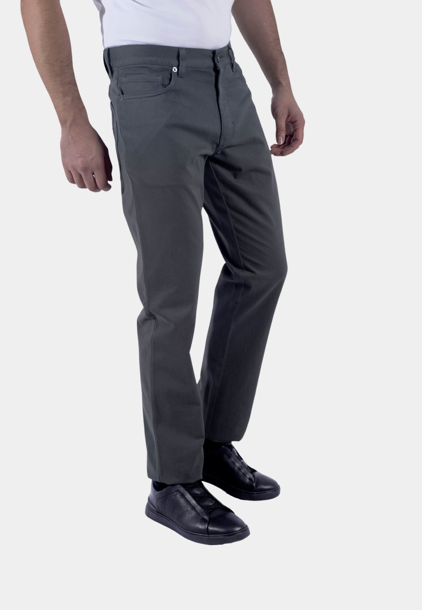 PANTALON E. ZEGNA GRIS ALGODON (UAI03-TRI4-432)