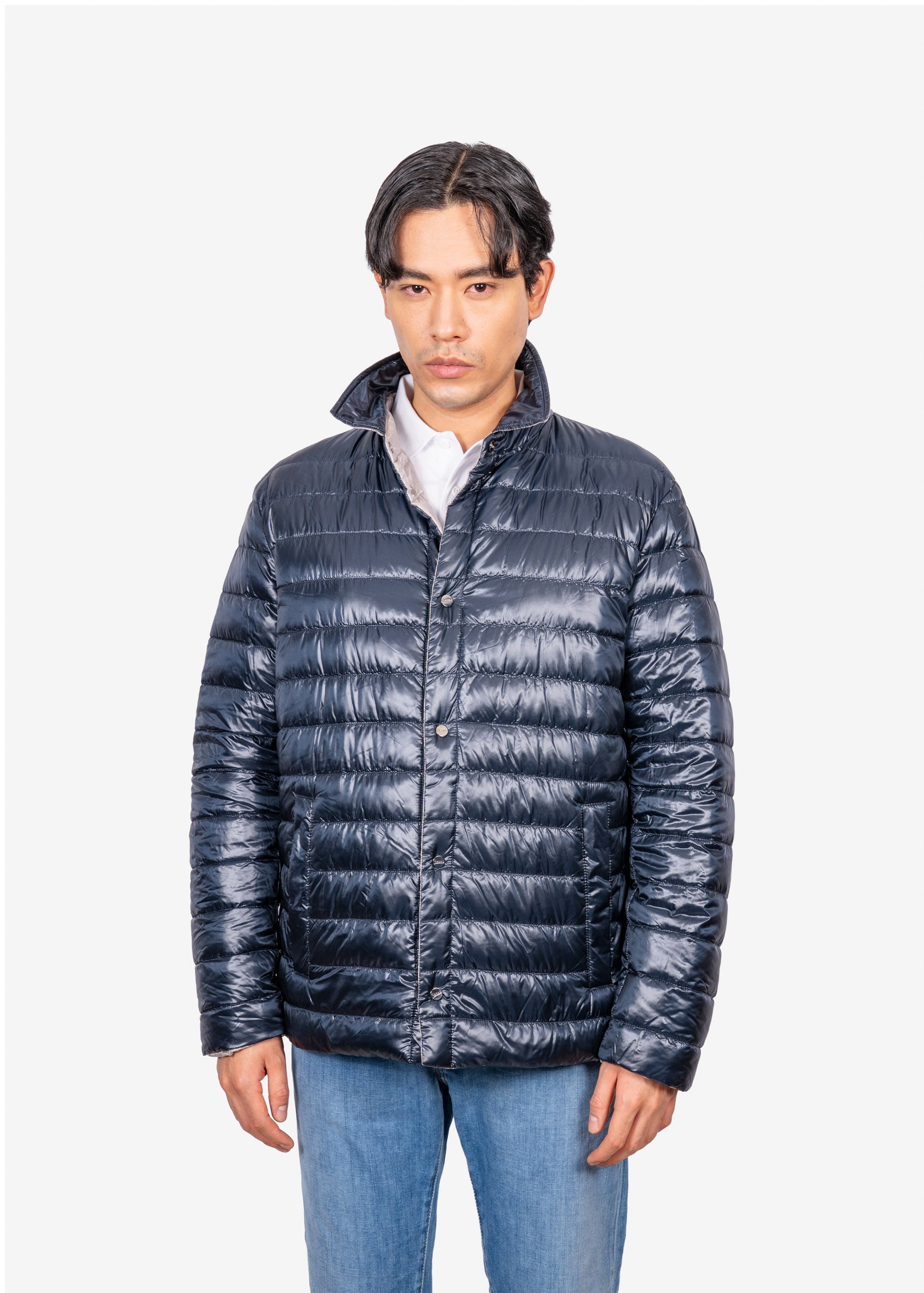 Chaqueta Acolchada Hombre Azul Intenso