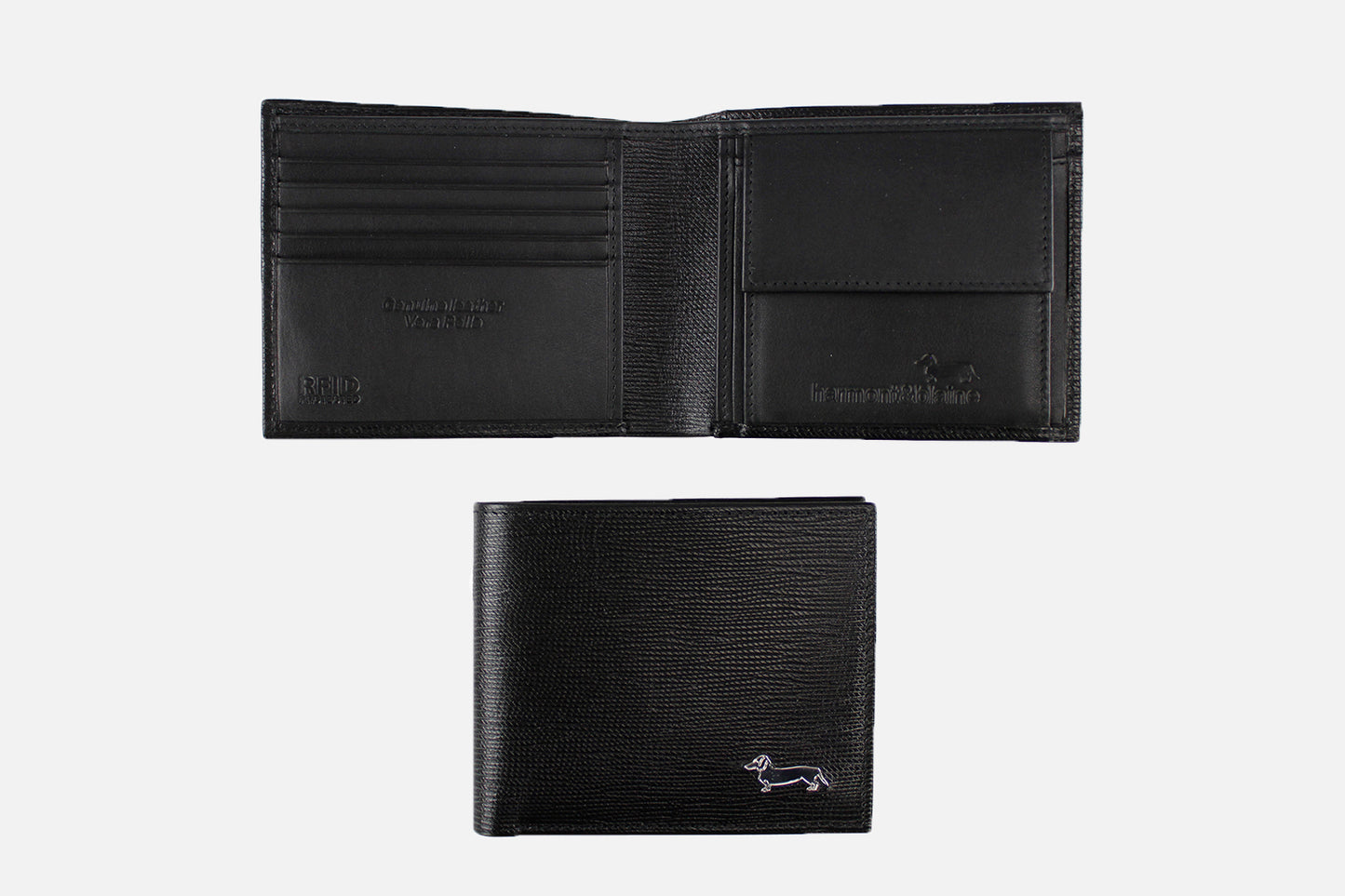 BILLETERA H&B SHOES NEGRO CUERO DELLE PELLE