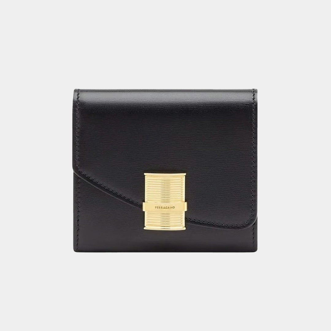MONEDERO FERRAGAMO DAMA NEGRO CUERO (775209-220680)