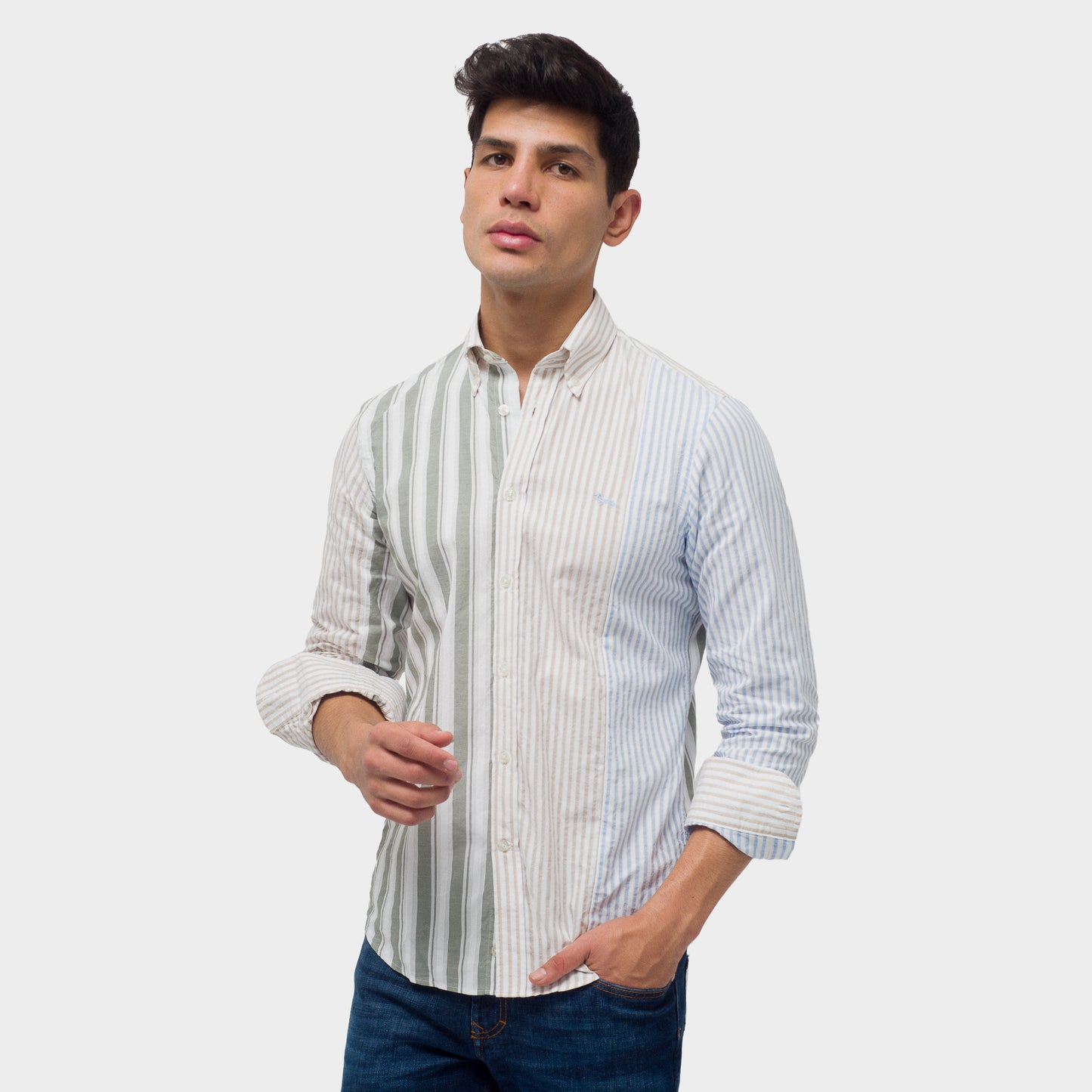 CAMISA HARMONT PATCH, 630 VERDE OLIVA (CRJ933012329B-630)
