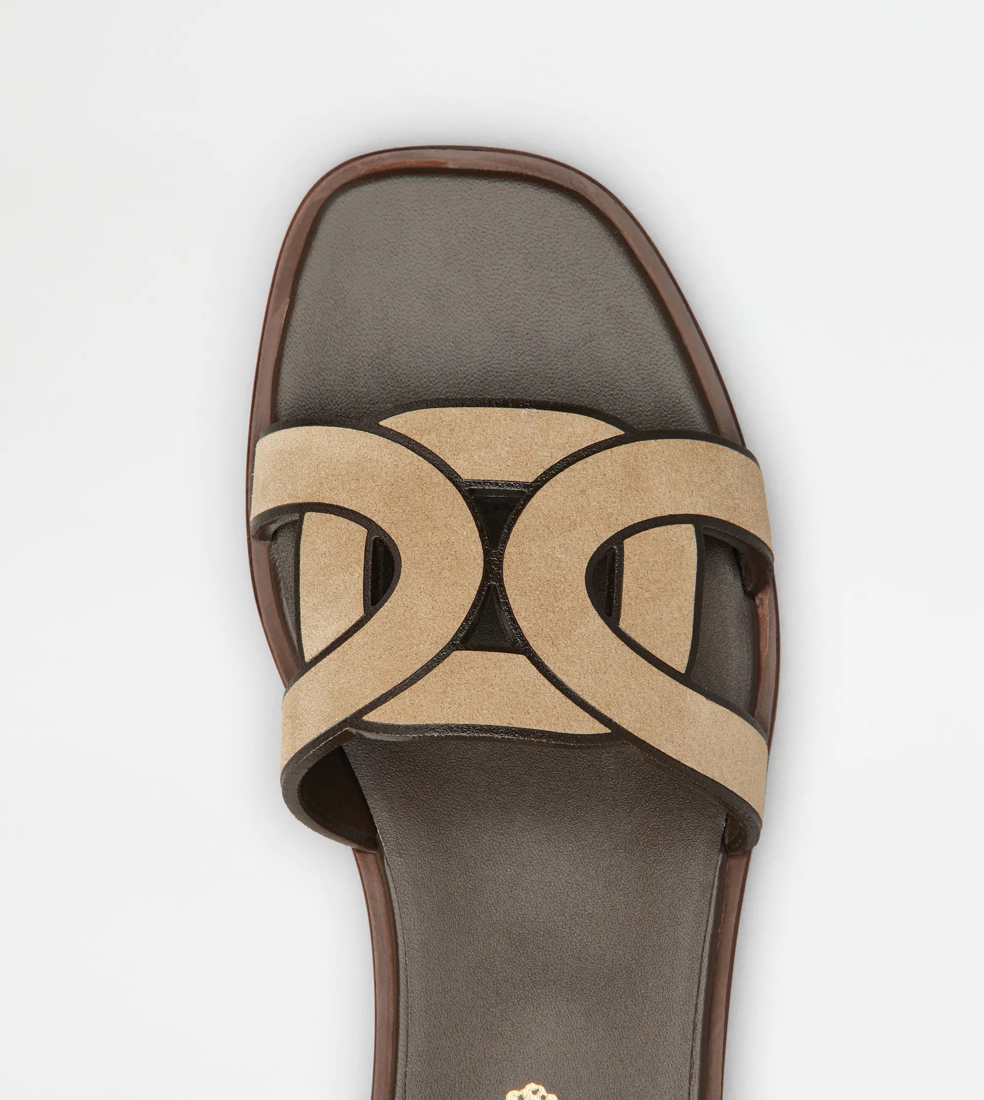 Sandalia Dama Beige/Marrón Cuero T.