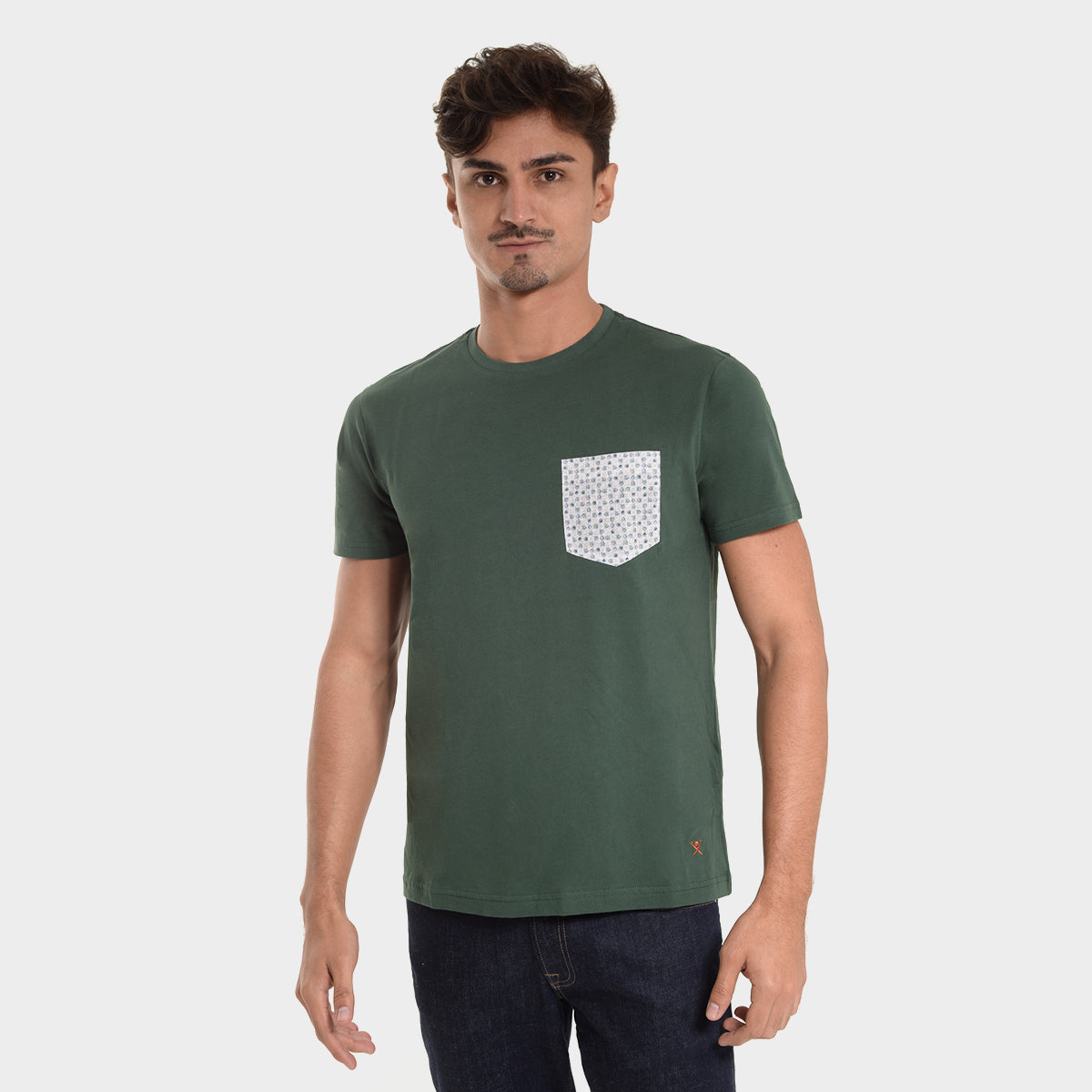 CAMISETA T-SHIRTS HACKETT VERDE 100% COTTON (HM500631-6FS)