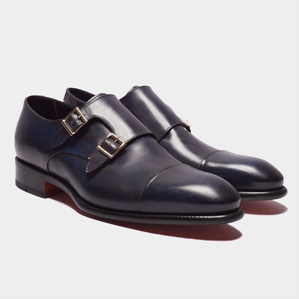 Zapato Monk Strap Azul Profundo S.
