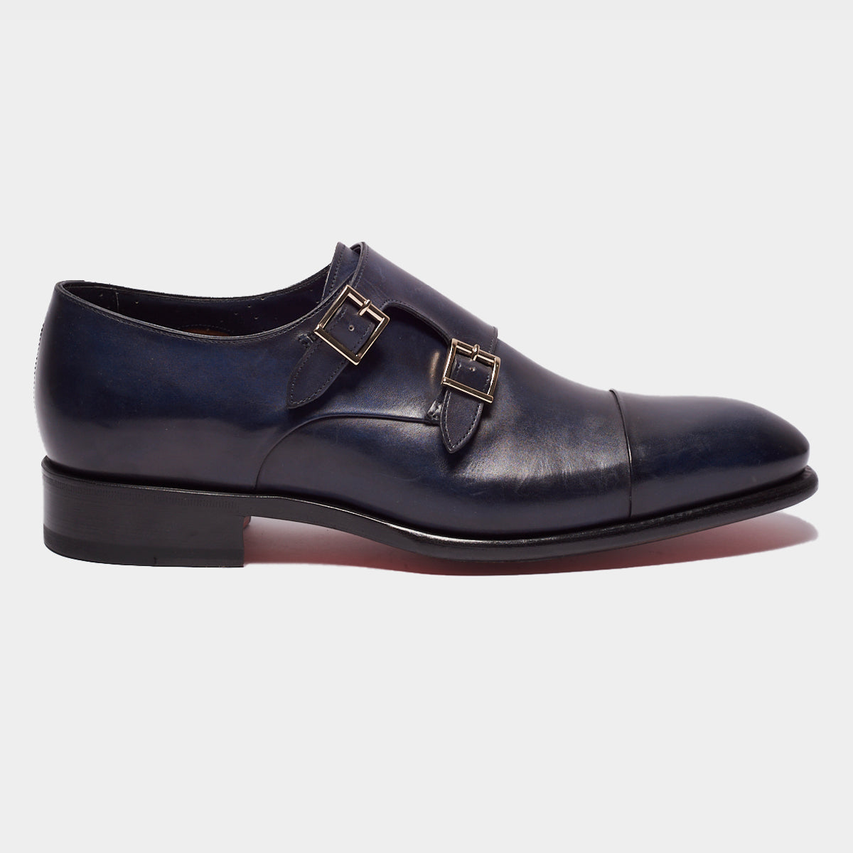 Zapato Monk Strap Azul Profundo S.