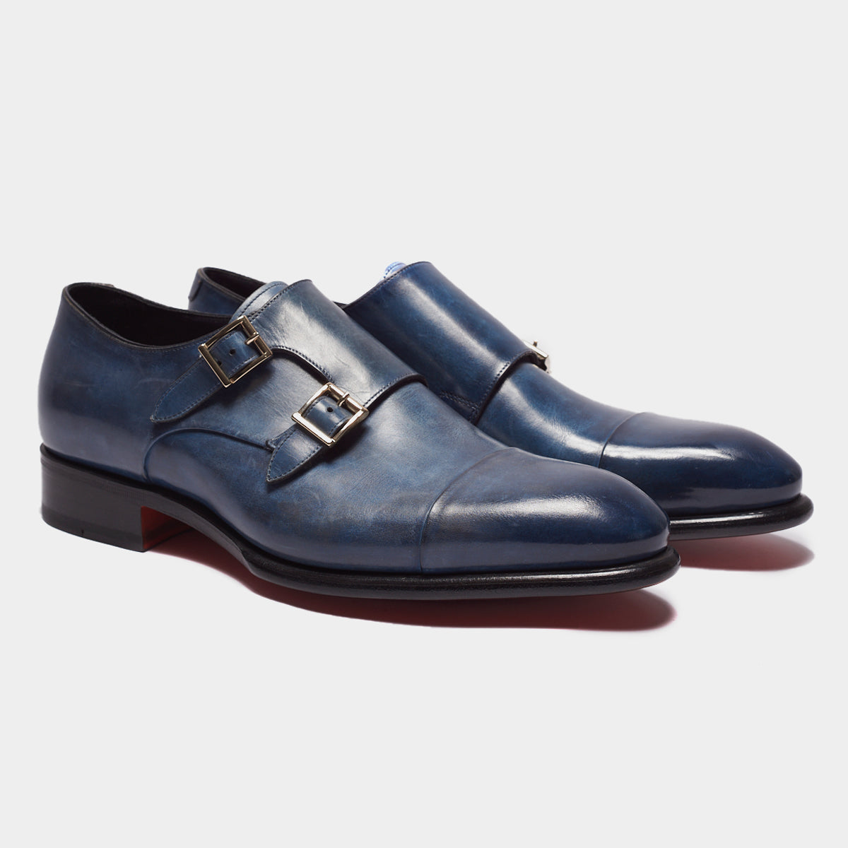 Zapato Monk Strap Azul Oscuro S.