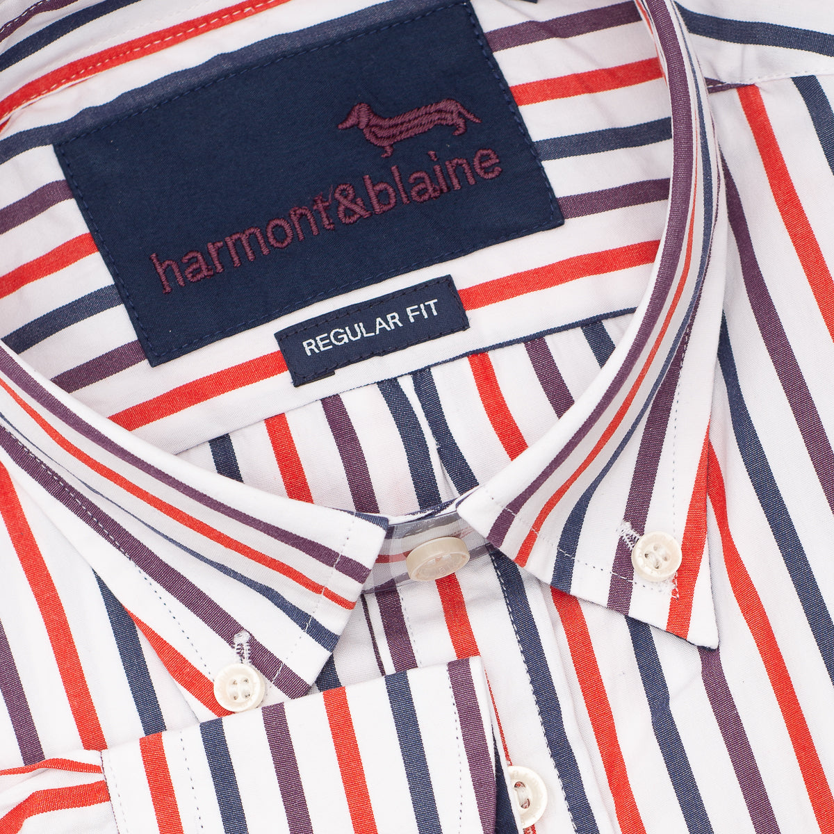 CAMISA SPORT HARMONT & BLAINE BLAN RYAS COLOR (CRI026012060M-501)