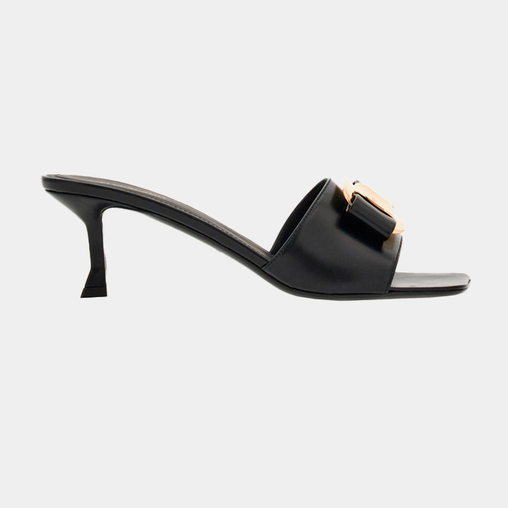 Sandalia Dama Gancini Zelie New Vara Negro S.F.