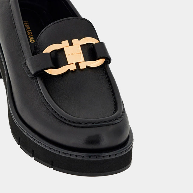 ZAPATO FERRAGAMO DAMA NEGRO CUERO (769287-MARYAN LUG)