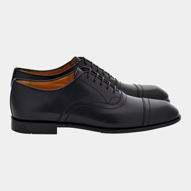 ZAPATO FERRAGAMO NEGRO CUERO (775110-CORTEZ)