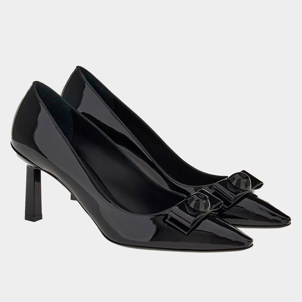 ZAPATO FERRAGAMO NEGRO  DAMA 100% piel (757796-KATRIN 70)
