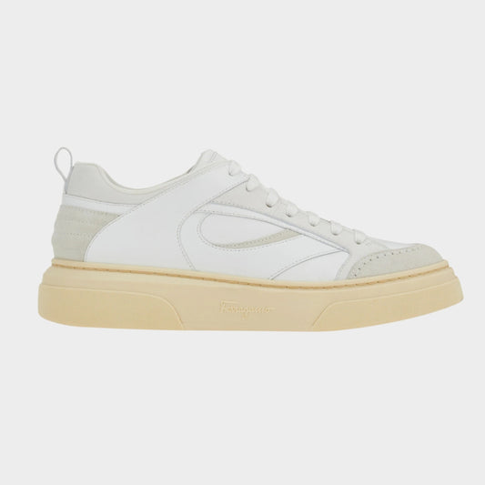 TENIS FERRAGAMO BLANCO :77% CALF+23% PIEL (760113-CASSINA MIX)