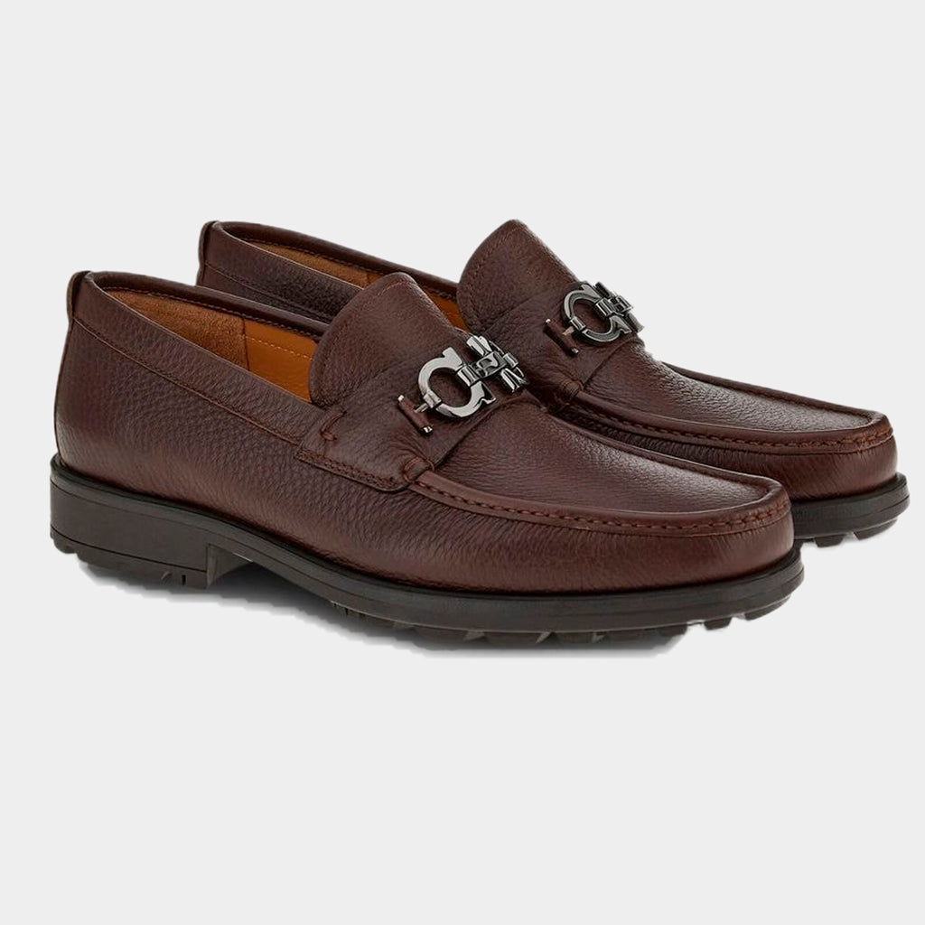 ZAPATO FERRAGAMO CAFE :100% CALF (757707-DAVID)
