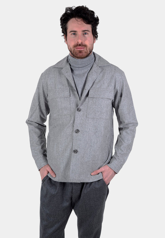 CHAQUETA BOGGI GRIS LANA T-S IM869 (23A027601)