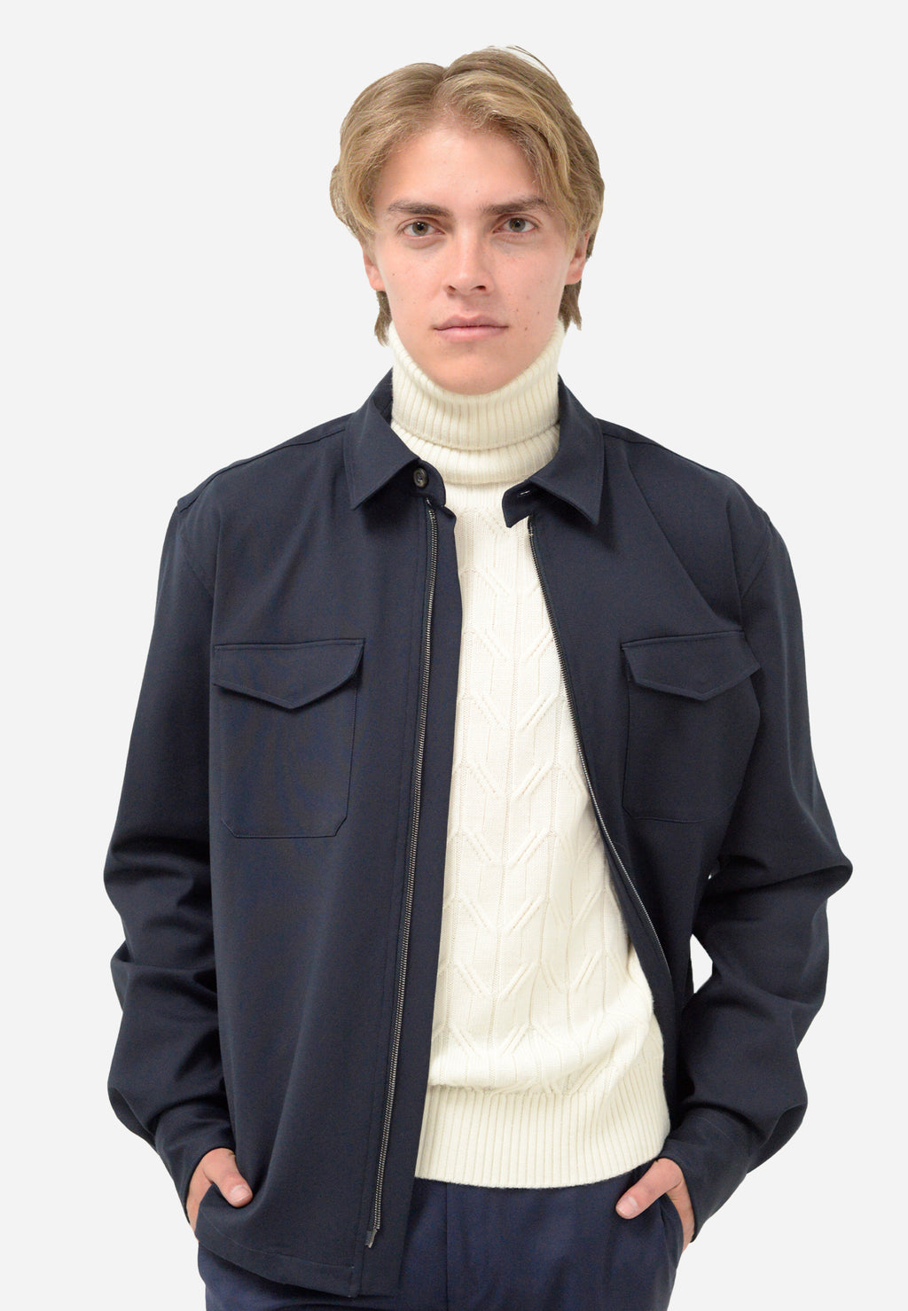 CHAQUETA CORNELIANI AZUL ALG + POLIAMI (92LI12-3811986-001)