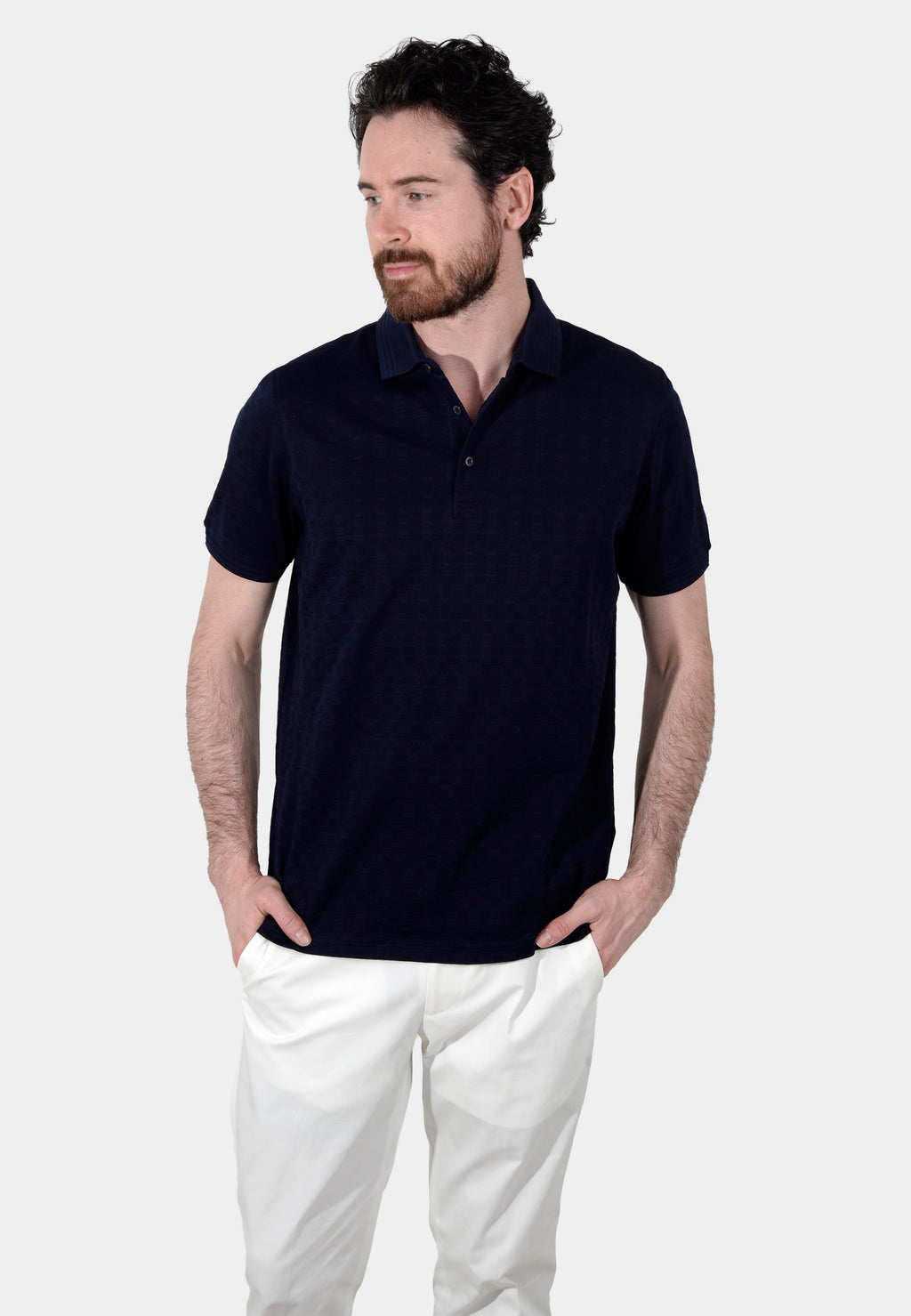 CAMISETA POLO CORNELIANI AZUL ALGODON (91G511-3125018-001)