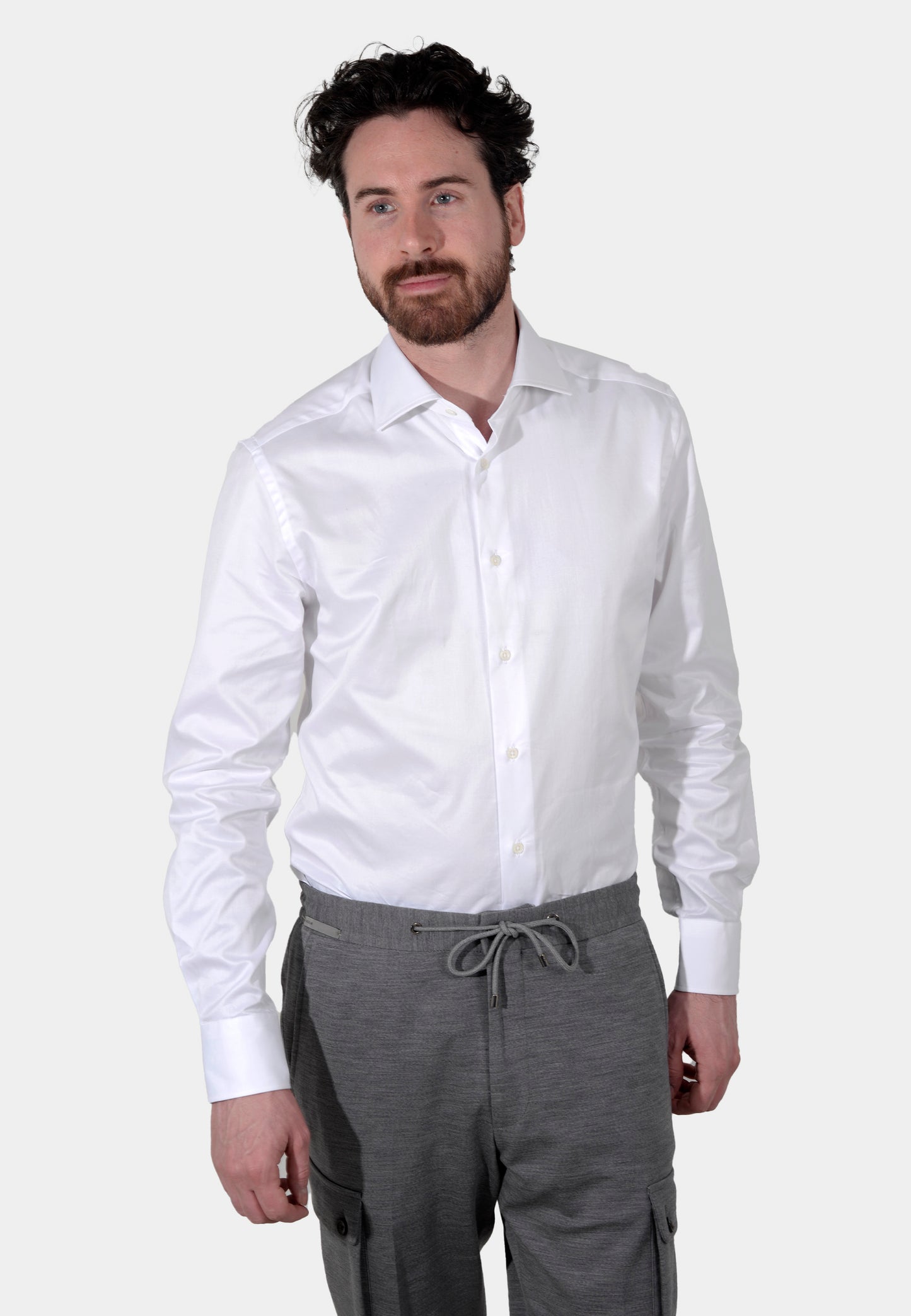 CAMISA CORNELIANI + PAÑUELO BLANCO ALGODON (91P100-3111620-028)