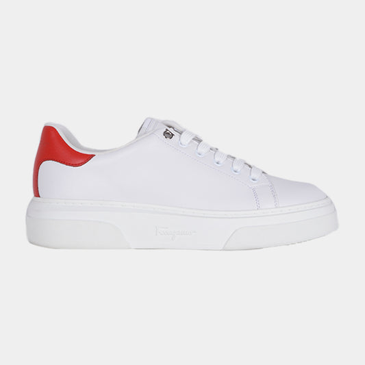 TENIS FERRAGAMO DAMA BLANCO CUERO (762750-CASSANDRA)