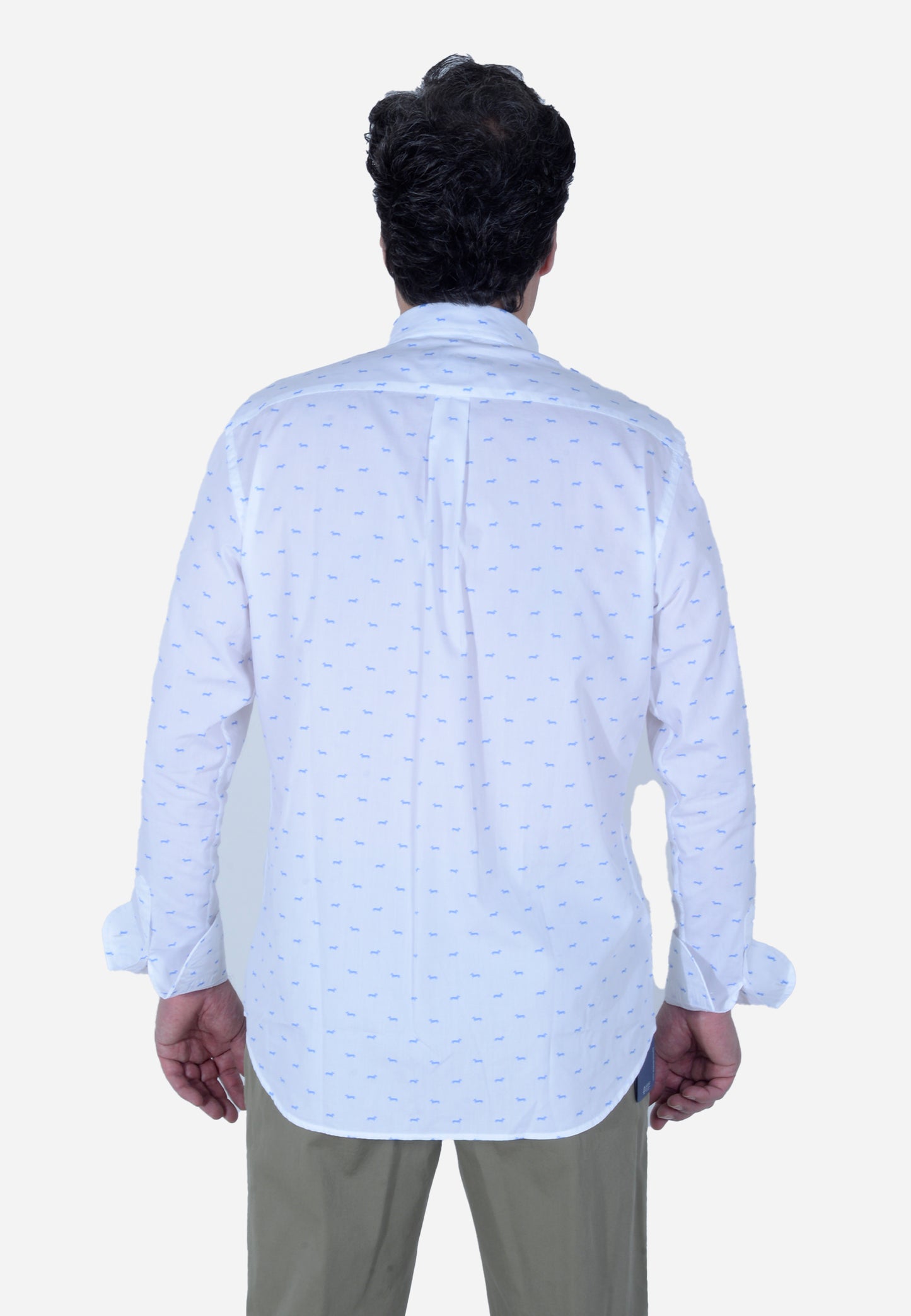 CAMISA HARMONT & BLAINE BLANCO FIG AZUL ALGODÓN (CRL001S11759M-807)