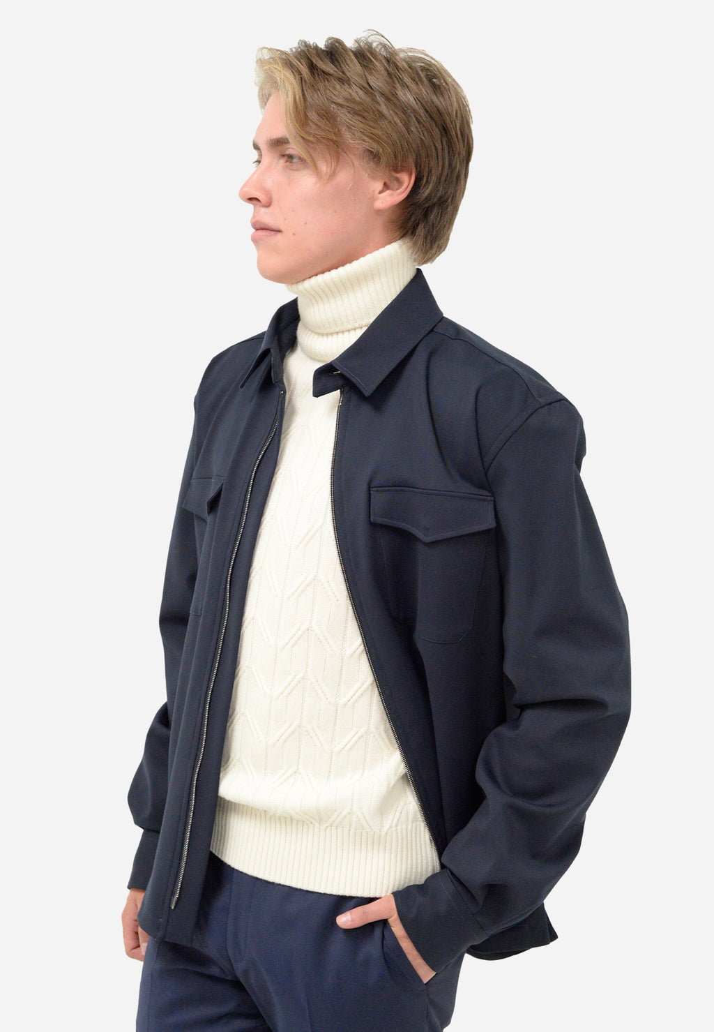 CHAQUETA CORNELIANI AZUL ALG + POLIAMI (92LI12-3811986-001)