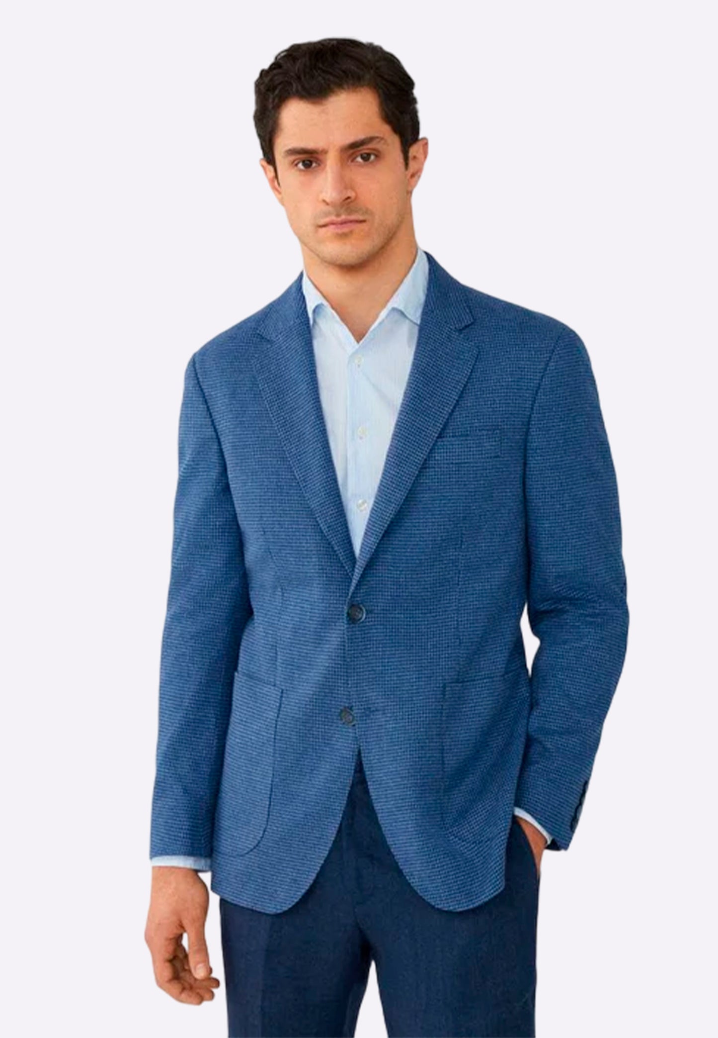 SACO HACKETT LONDON AZUL # ALG + LINO+ELAS (HM443336R-551)