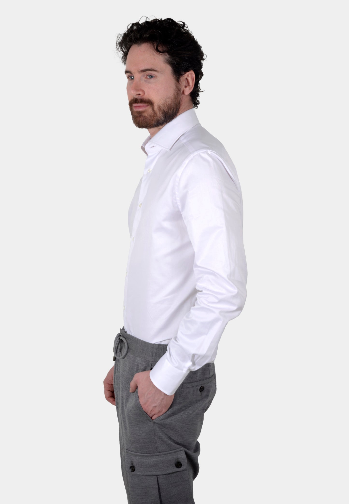 CAMISA CORNELIANI + PAÑUELO BLANCO ALGODON (91P100-3111620-028)