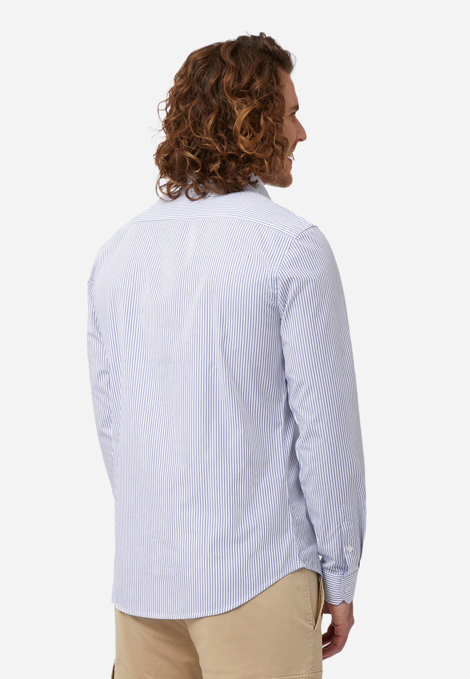 Camisa Hombre Clásica Azul H&B