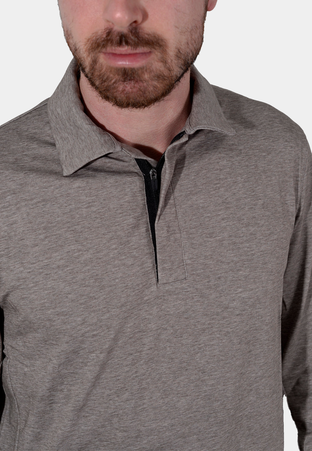CAMISETA POLO BOGGI CAFE M/L POLIAM ALGOD T-L