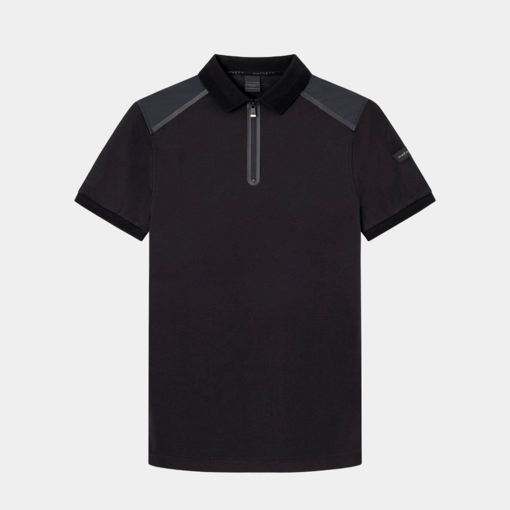 CAMISETA POLO HACKETT LONDON NEGRO ALG + POLI+ ELAS (HM563232-999)