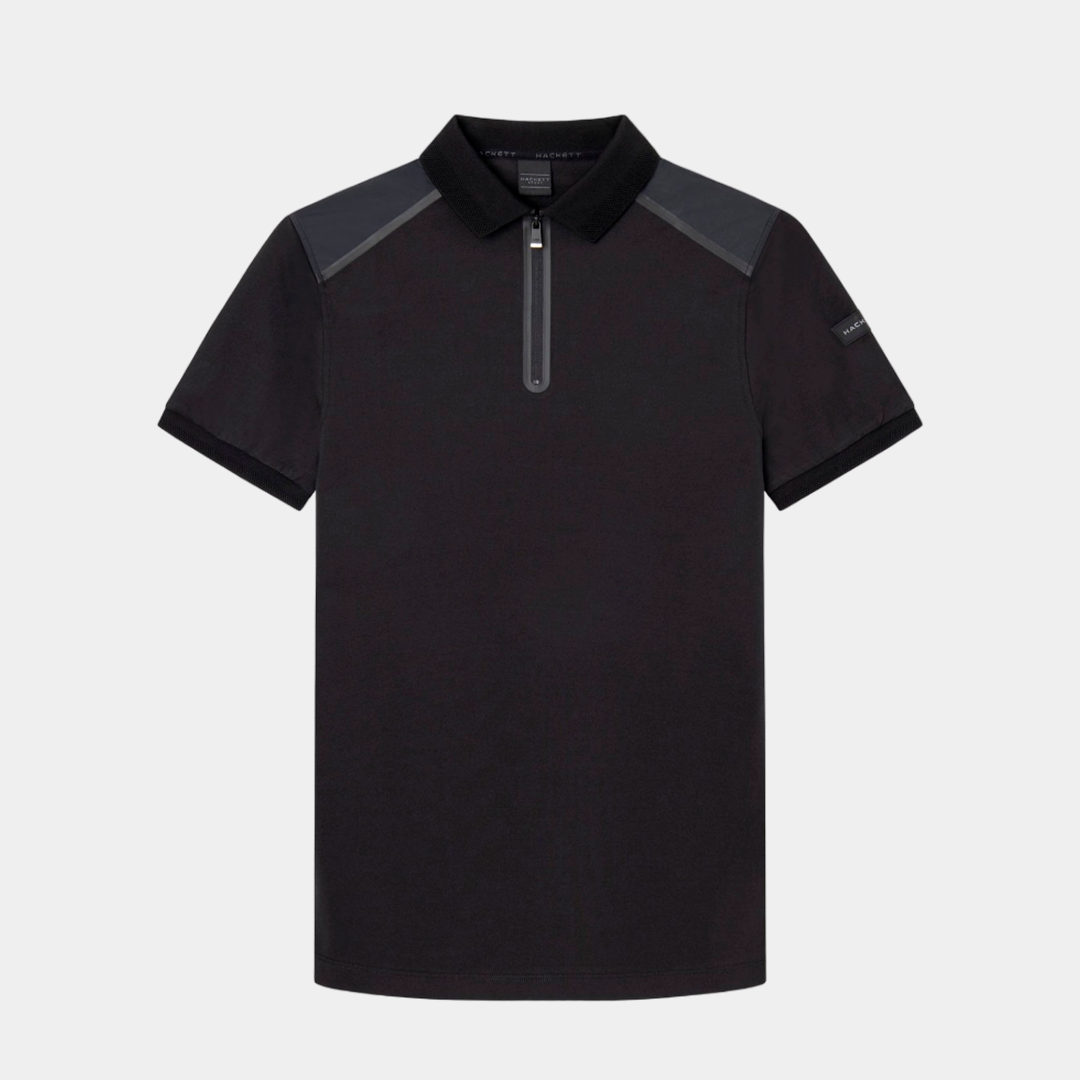 CAMISETA POLO HACKETT LONDON NEGRO ALG + POLI+ ELAS (HM563232-999)