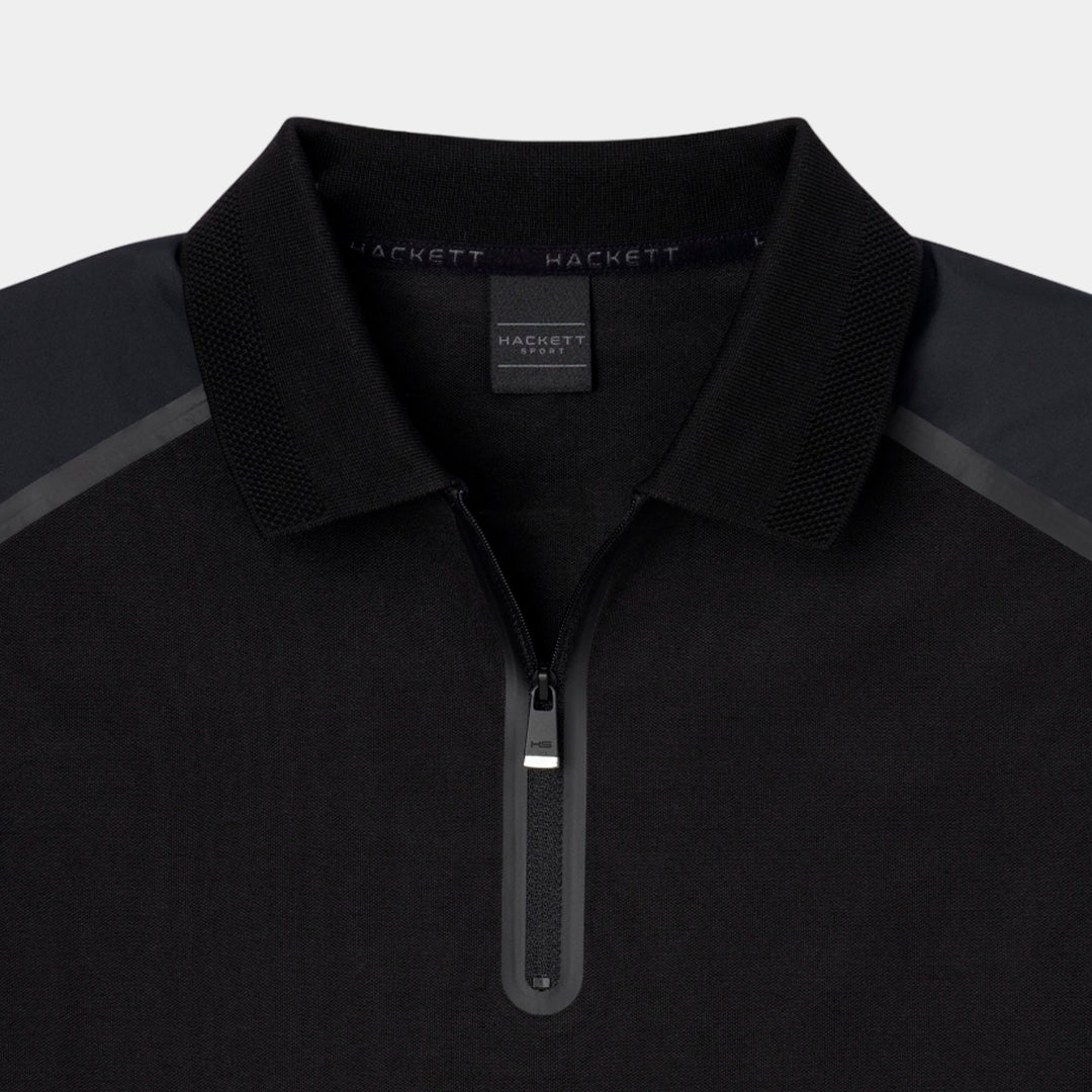 CAMISETA POLO HACKETT LONDON NEGRO ALG + POLI+ ELAS (HM563232-999)