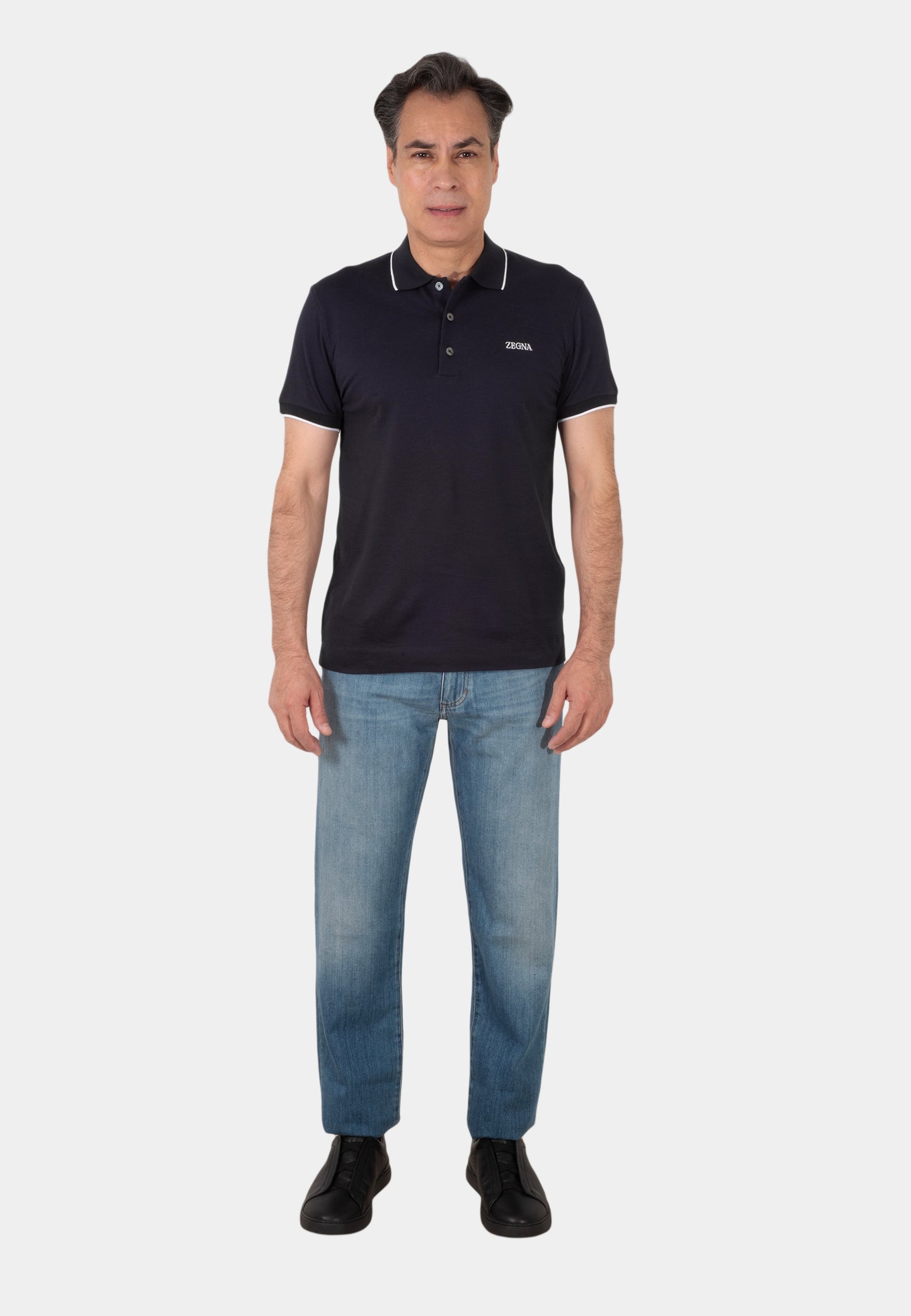 CAMISETA POLO E. ZEGNA NEGRO (UA358-A746-K09)